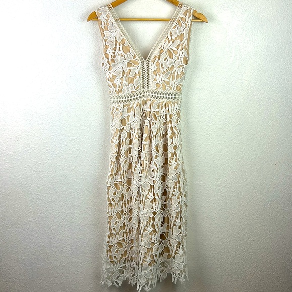 New nwt Romeo & Juliet Couture Canvas Lace Overlay Dress XS - Picture 8 of 12